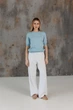 Женская футболка вязаная ART KNIT голубая, M 044861 - изображение 4