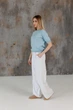 Женская футболка вязаная ART KNIT голубая, M 044861 - изображение 6