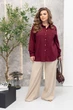 Рубашка plus size із софту вільного крою ST-Style 72561 66-68 Бордовий - зображення 1