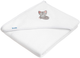 Рушник дитячий Sensillo Frotte з капюшоном з вишивкою вовка білий 100×100 см (5908310389967) - зображення 1