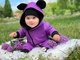 Ромпер косуха детский HelloWorld трикотажный на флисе Фиолетовый 62-68 - изображение 2