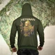 Худи Trenash с принтом Veteran олива размер 2XL - изображение 5