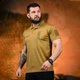 Потоотводное поло с липучками под шевроны койот размер 4XL - изображение 4