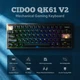 Механічна ігрова клавітура CIDOO QK61 V2 Black в мінімалістичному стилі 2.4G/Bluetooth/Кабель - зображення 2