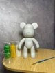 Фігурка ведмедик з фарбами DIY Art Bear для малювання креативний ведмідь флюїдний 23 см - зображення 6
