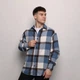 Сорочка Pobedov Tartan на ґудзиках картата синьо-чорна розмір 2XL - зображення 3