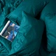 Комплект постельного белья Moon&Star Satin Stripe Emerald Сімейні 160х220х2 наволочки 2х40х60 (MS-820012980) - изображение 5