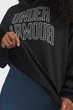 Жіночий чорний світшот Rival Flc OS Varsity Crew Under Armour M 6007880-001 - зображення 3