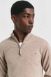 Чоловіча бежева вовняна кофта SUPERFINE LAMBSWOOL HALF ZIP Gant M 87213 - изображение 2