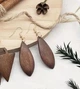 Сережки бижутерия дерево Ива jeweston Коричневые - изображение 4