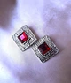 Сережки Стильна акцентна біжутерія jewelry Сріблястий червоний - зображення 7