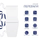 Унитаз-компакт Qtap Crow безободковый с сиденьем Soft-close QT05222170W - изображение 4