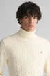 Чоловічий білий гольф COTTON CABLE TURTLE NECK Gant XL 8050607 - изображение 4