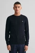 Чоловічий темно-синій джемпер COTTON CABLE C-NECK Gant XXL 8050601 - изображение 1