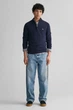 Чоловіча темно-синя вовняна кофта SUPERFINE Gant S 87213 - изображение 2