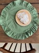Салфетка с рюшами под тарелку Ecotton Duck водоотталкивающая круглая (4057 Green) (25603_000) - изображение 1