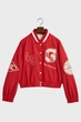 Жіночий червоний бомбер CROPPED VARSITY Gant XS 4700308 - изображение 7
