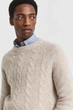 Чоловічий бежевий шерстяний свитер CABLE C-NECK Gant M 8050270 - зображення 4