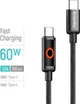 Кабель Colorway Type-C - Type-C (Breathing Light) (PD Fast Charging 60W) 3А 1 м Black (CW-CBPDCC103-BK) - изображение 1