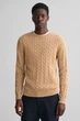 Чоловічий бежевий джемпер COTTON CABLE C-NECK Gant S 8050601 - изображение 1