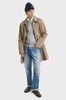 Чоловічий сірий вовняний джемпер SUPERFINE LAMBSWOOL C-NECK Gant L 87211 - изображение 2
