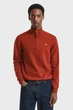 Чоловічий червоний вовняний джемпер SUPERFINE Gant S 87213 - изображение 1