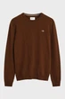 Чоловічий коричневий вовняний джемпер SUPERFINE LAMBSWOOL C-NECK Gant L 87211 - изображение 5