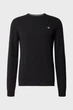 Чоловічий чорний вовняний джемпер SUPERFINE LAMBSWOOL C-NECK Gant M 87211 - изображение 5