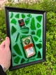 Картина с разбитой бутылкой jagermeister ручная работа, картина с эпоксидной смолы, один экземпляр - изображение 2