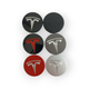 Комплект колпачков на диски Tesla ( 4шт), черный с красной эмблемой - изображение 5