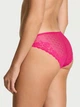 Трусики из эластичного хлопка с кружевом Victoria's Secret Stretch Cotton Heart Lace Hiphugger Panty М розовые яркие(27186967) - изображение 2
