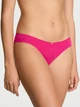 Трусики из эластичного хлопка с кружевом Victoria's Secret Stretch Cotton Heart Lace Hiphugger Panty М розовые яркие(27186967) - изображение 1