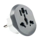 Мережевий адаптер-перехідник EU to EU/UK/US/AU/SA, 16A, 100-250V, ABS, White-Gray - зображення 1