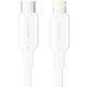 Кабель USB 2.0 Type-C M-Lightning M, 1.0 м, PD 27W, PVC, білий Vention - зображення 1
