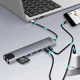 Док-станція USB3.1 Type-C -->HDMI/2xUSB-A/2xUSB-C/RJ45/SD/TF/PD 100W 8 in 1 Media-Tech - изображение 6