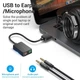 Звукова карта USB AUX jack, 2*TRRS (Mic+Ear) 1м Vention чорна - зображення 3