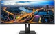 Монитор TFT 34" Philips 346B1C, VA, 3440 x 1440, USB-C, HDMI, DP, RJ45, колонки, черный - изображение 1
