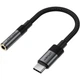 Перехідник USB-C --> 3.5 mm 15cm audio converter J12 Acefast чорний - зображення 1