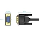 Кабель VGA 15M-15M, 1.0 м, з ферритами, чорний Vention - зображення 4