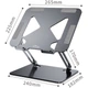 Підставка для ноутбука Laptop Stand 10-17" Aluminum Alloy Media-Tech - изображение 5