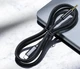 Кабель AUX Type-C - TRS Audio M/M 1.0 м DAC Chip 96kHz, чорний Choetech - изображение 4