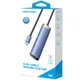 Док-станція USB3.1 Type-C --> HDMI/USB 3.0x3/PD 100W Синій Aluminum Alloy Hub 5-in-1 Vention - изображение 3