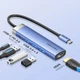 Док-станція USB3.1 Type-C --> HDMI/USB 3.0x3/PD 100W Синій Aluminum Alloy Hub 5-in-1 Vention - изображение 5