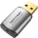 Звукова карта USB AUX jack, TRRS Metal (OMTP-CTIA) Vention сіра - изображение 1