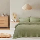 Покривало Lotus Home 120107864 240*260 см Бавовна + бамбук Зелений - изображение 2