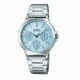 Женские классические часы Casio LTP-V300D-2A серебристые с голубым циферблатом - изображение 1