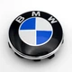 Колпачок заглушка ступицы колеса BMW 56 мм черный+синий - изображение 2