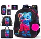 Ортопедический школьный рюкзак 6 в 1 для девочки School Standard 38х30х18 см с Тигром в 1 класс (SET 170-64) - изображение 1