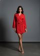Короткий красный халат р ХS/S 696 - изображение 1