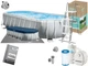 Каркасный бассейн Intex 26798 Prism Frame Oval 610×305×122 см с фильтр-насосом, стремянкой, тентом и подстилкой (IND-26798) - изображение 1